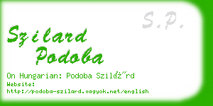 szilard podoba business card